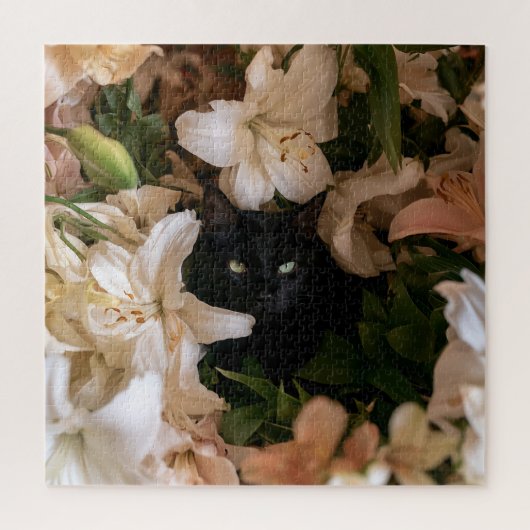 Middernachtelijke Bloeiende Katten Legpuzzel (Verticaal)