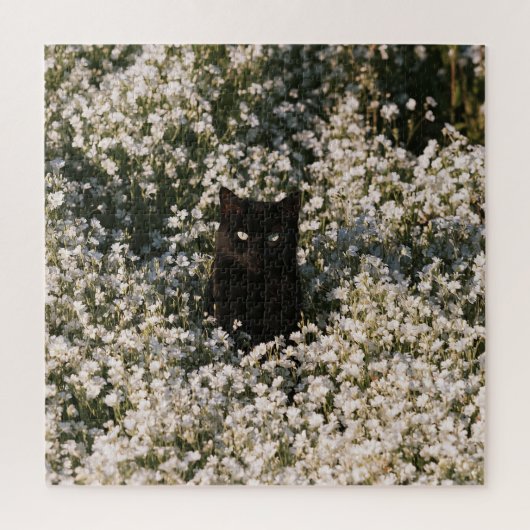 Middernachtelijke Bloeiende Katten Legpuzzel (Verticaal)