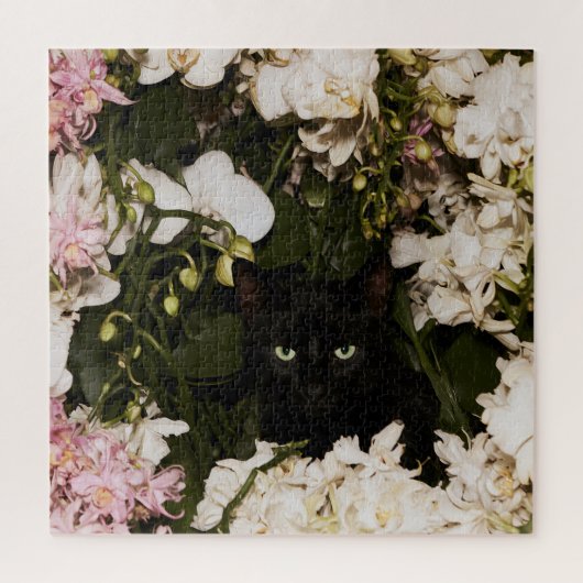 Middernachtelijke Bloeiende Katten Legpuzzel (Verticaal)