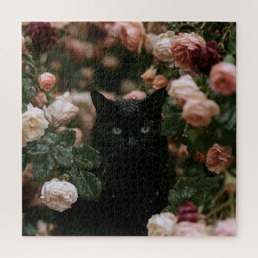 Middernachtelijke Bloeiende Katten Legpuzzel (Verticaal)