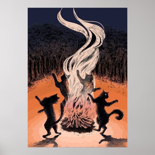 Middernachtelijke Feestvreugde Poster (Voorkant)