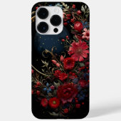 Middernachtelijke hemel en rode posies Case-Mate iPhone case (Achterkant)