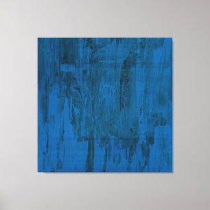 Middernachtelijke Oceaan Golven Abstract Diepbla Canvas Afdruk