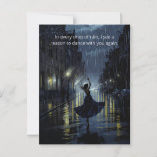 Middernachtelijke regendans briefkaart
