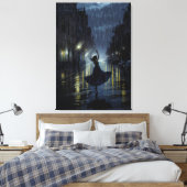 Middernachtelijke regendans canvas afdruk (Insitu (Slaapkamer))