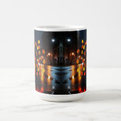 Middernachtelijke stadsbokeh koffiemok (Center)