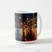 Middernachtelijke stadsbokeh koffiemok (Voorkant rechts)