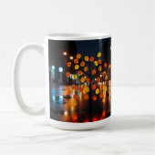 Middernachtelijke stadsbokeh koffiemok (Links)
