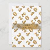 Middernachtfeest Black Gold Oud en Nieuw-feest Kaart (Achterkant)