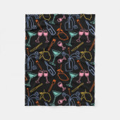 middernachtfeest fleece deken (Voorkant)