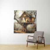 Middernachtgasten bij de Lantern Tree Wandkleed (In situ)