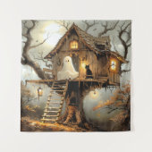 Middernachtgasten bij de Lantern Tree Wandkleed (Voorkant)