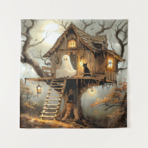 Middernachtgasten bij de Lantern Tree Wandkleed