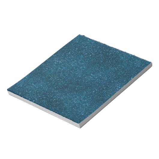 Middernachtgroene glitter notitieblok (Linkerzijde)