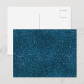 Middernachtgroene Glitters Briefkaart (Voorkant / Achterkant)