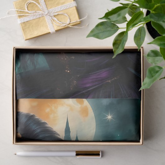 Middernachtheks in het maanverlichte Venetië met g Tissuepapier (Geschenk)