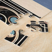 Middernachtmuze in een Lijst met kroonblaadjes Legpuzzel (Zijkant)