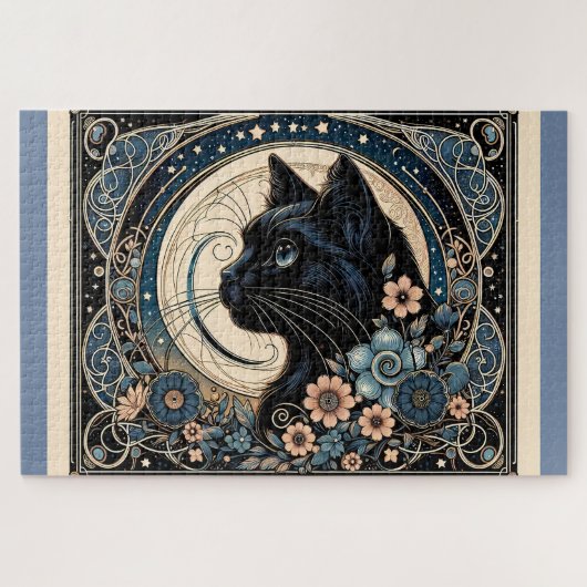 Middernachtmuze in een Lijst met kroonblaadjes Legpuzzel (Horizontaal)