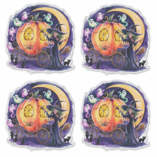 Middernachtrit van een heks sticker (Voorkant)