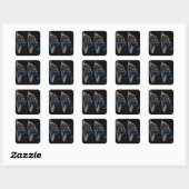 Middernachtserenade van de Abyssijn Vierkante Sticker (Vel)