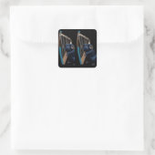 Middernachtserenade van de Abyssijn Vierkante Sticker (Tas)