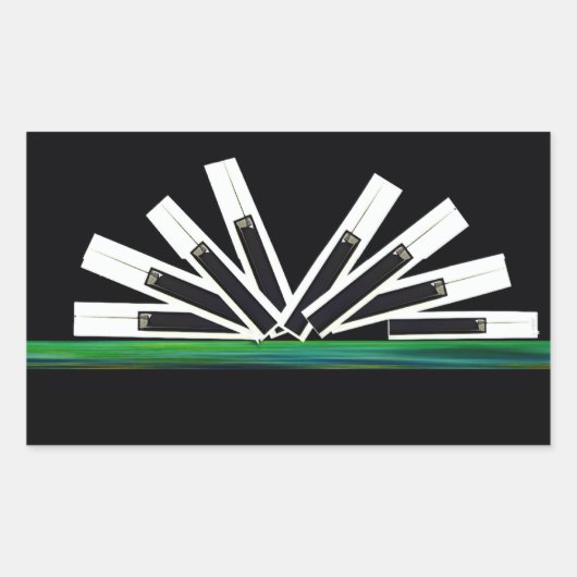 MIDDERNACHTSLEUTELS RECHTHOEKIGE STICKER (Voorkant)