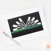 MIDDERNACHTSLEUTELS RECHTHOEKIGE STICKER (Envelop)