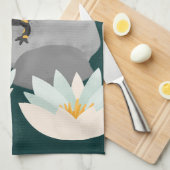 Middernachtvijver Vuur­sala­man­der Theedoek (Quarter Fold)