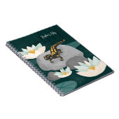 Middernachtvijver Vuur Salamander gepersonaliseerd Notitieboek (Rechterzijde)