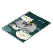 Middernachtvijver Vuur Salamander gepersonaliseerd Notitieboek (Linkerzijde)
