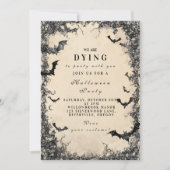 Middernachtvleermuizen achtervolgd Halloween Kaart (Voorkant)