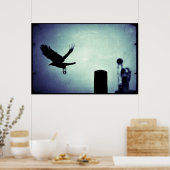 Middernachtvlucht van de Ekster Poster (Keuken)