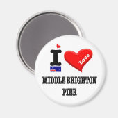MIDDLE BRIGHTON PIER - I Love Magneet (Voorkant / Achterkant)