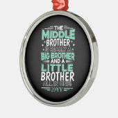 Middle Brother New Big Brother Metalen Ornament (Links)