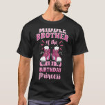 Middle Brother of the Birthday Princess Roller Ska T-shirt<br><div class="desc">Broer van de verjaardagsprinses Roller Schaatsen Party</div>