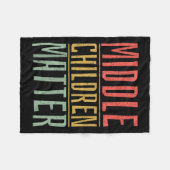 Middle Children Funny Quote Sibling Day Fleece Deken (Voorkant (Horizontaal))