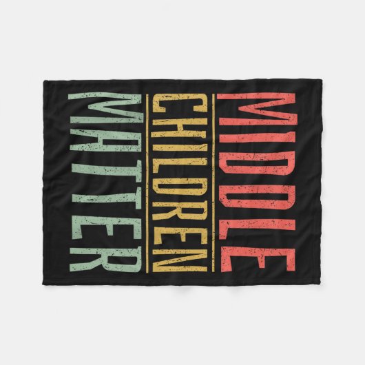 Middle Children Funny Quote Sibling Day  Fleece Deken (Voorkant (Horizontaal))