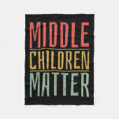 Middle Children Funny Quote Sibling Day  Fleece Deken (Voorkant)