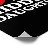 Middle Daughter Fathers Day _ Ik hou van mijn midd Poster (Hoek)