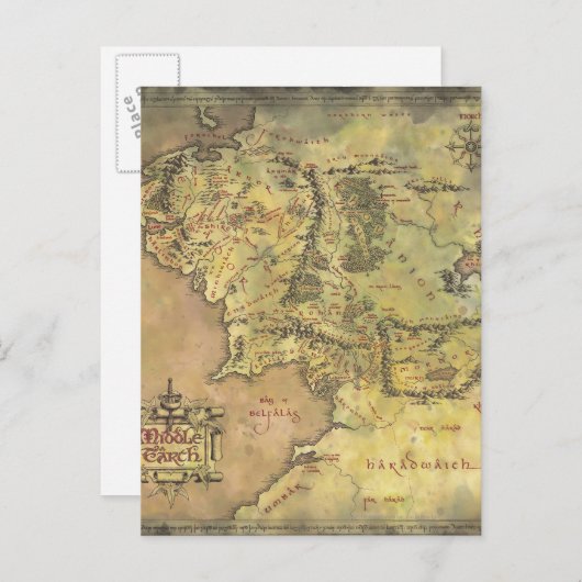 MIDDLE EARTH™ #2 Map Briefkaart (Voorkant / Achterkant)