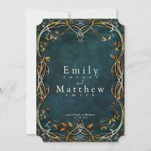 Middle-earth Majesteit bruiloft uitnodiging (Achterkant)