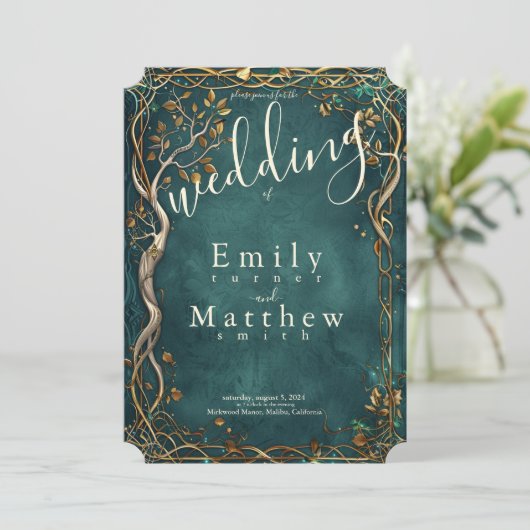 Middle-earth Majesteit bruiloft uitnodiging (Staand voorkant)