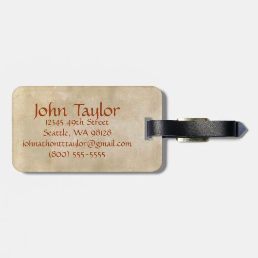 MIDDLE EARTH™ Map Bagagelabel (Achterkant horizontaal)