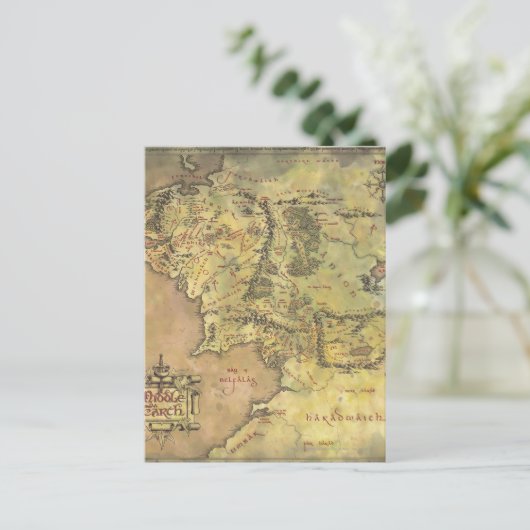 MIDDLE EARTH™ Map Briefkaart (Staand voorkant)