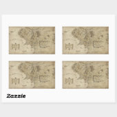 MIDDLE EARTH™ RECHTHOEKIGE STICKER (Vel)
