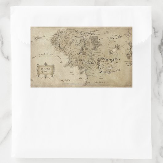 MIDDLE EARTH™ RECHTHOEKIGE STICKER (Tas)