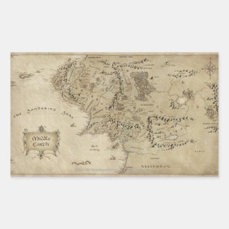 MIDDLE EARTH™ RECHTHOEKIGE STICKER