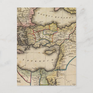 Middle East Atlas Map Briefkaart