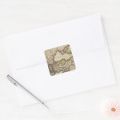 Middle East Atlas Map Vierkante Sticker (Envelop)
