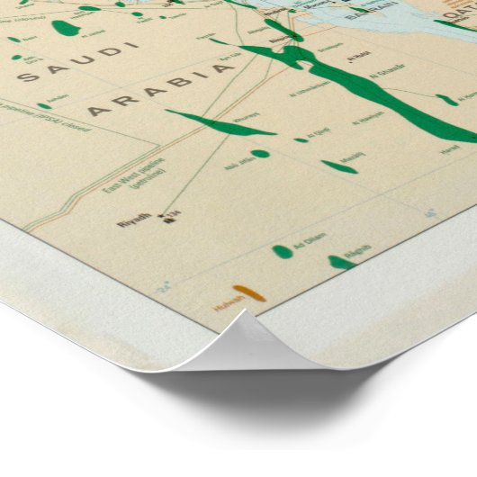 Middle East Oil Fields Map (1993) Poster (Hoek)